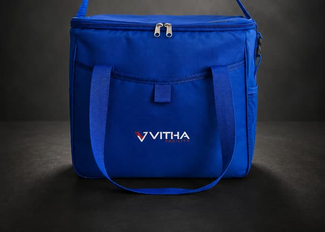 Bolsa personalizada desenvolvida para a Vitha Facility