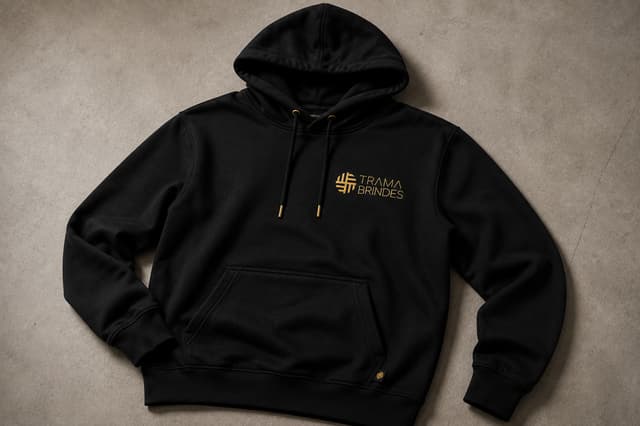 Moletons e agasalhos personalizados produzidos pela Trama Brindes